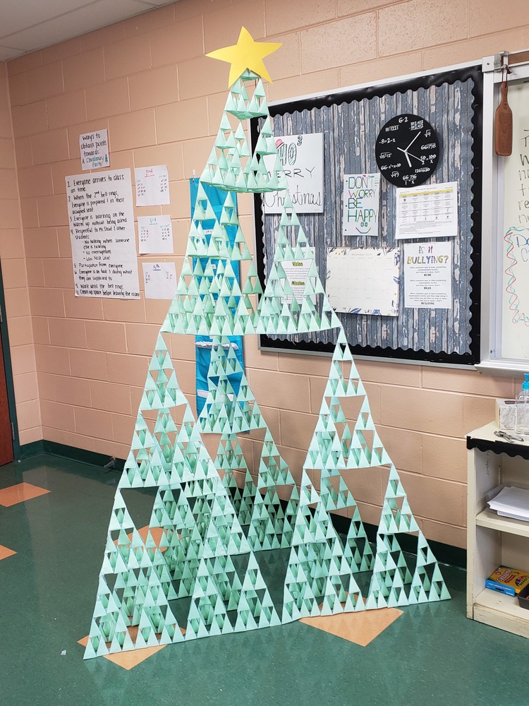 Christmas tree made of Sierpinski triangle