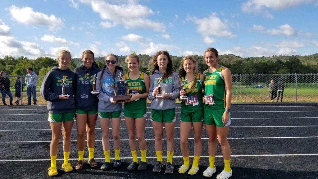 WUHS Varsity Girls Cross Country team finishes 2nd at the SHAC meet.