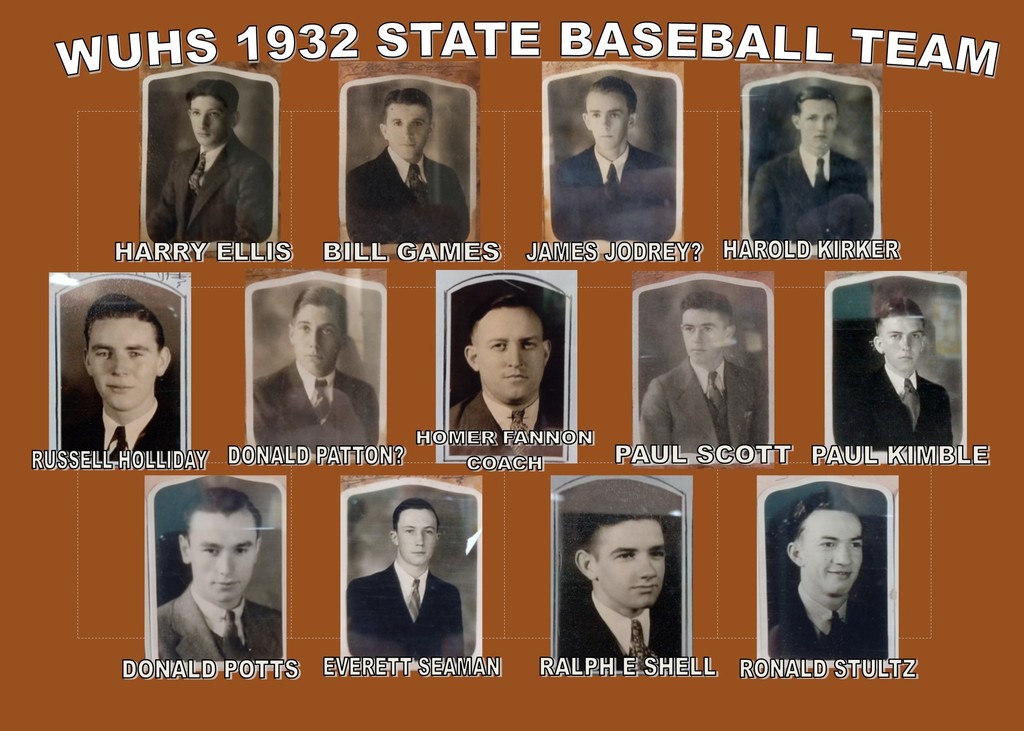 1932 WUHS State Baseball team