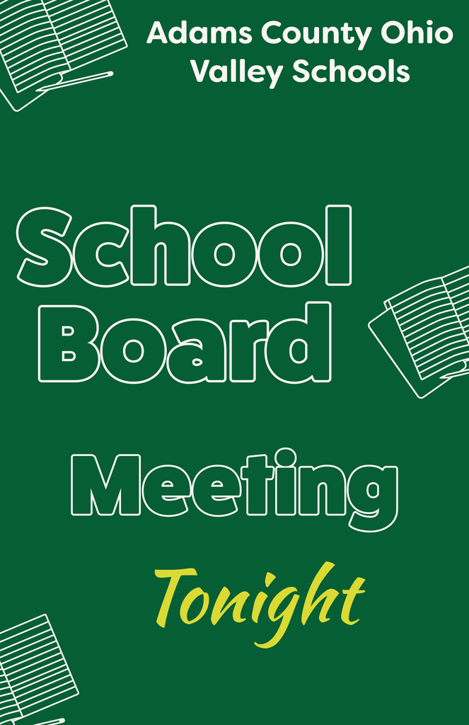 School Board Meeting Tongiht