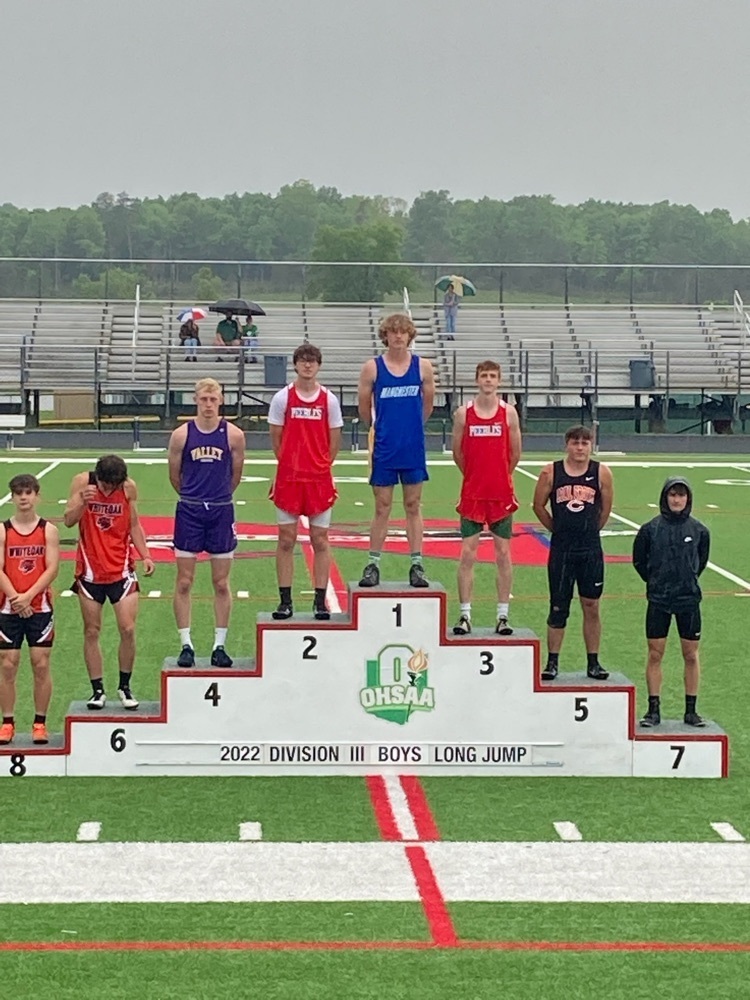  Regional Qualifiers in the Long Jump.   Chris Oldfield was 2nd in the district and Cory Reed was 3rd.