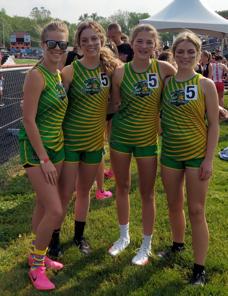 High School Girls 4x800 team competed at Regional
